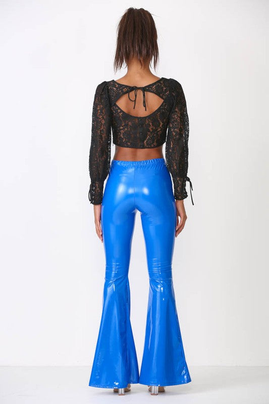latex full length Latex Full Length Flare Pants view 5 (bottom) - shop at us.meeeshop