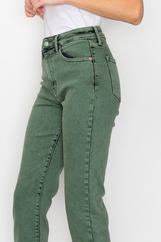 elena tummy control Elena Tummy Control High Rise Straight Jeans view 19 (bottom) - shop at us.meeeshop