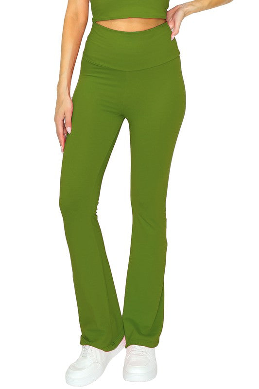 cotton solid stretch Cotton Solid Stretch Yoga Pants view 18 (bottom) - shop at us.meeeshop
