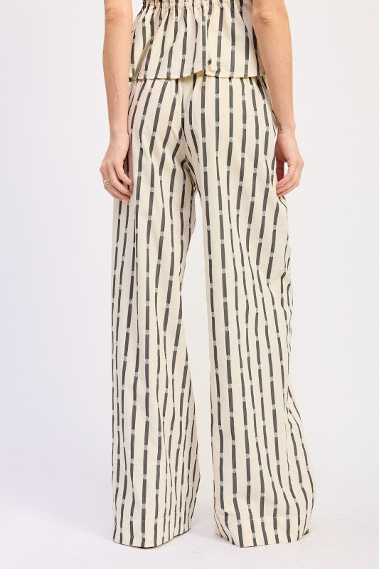 Striped Lounge Pants with Waist Drawstring | view 6 | Emory Park | us.meeeshop