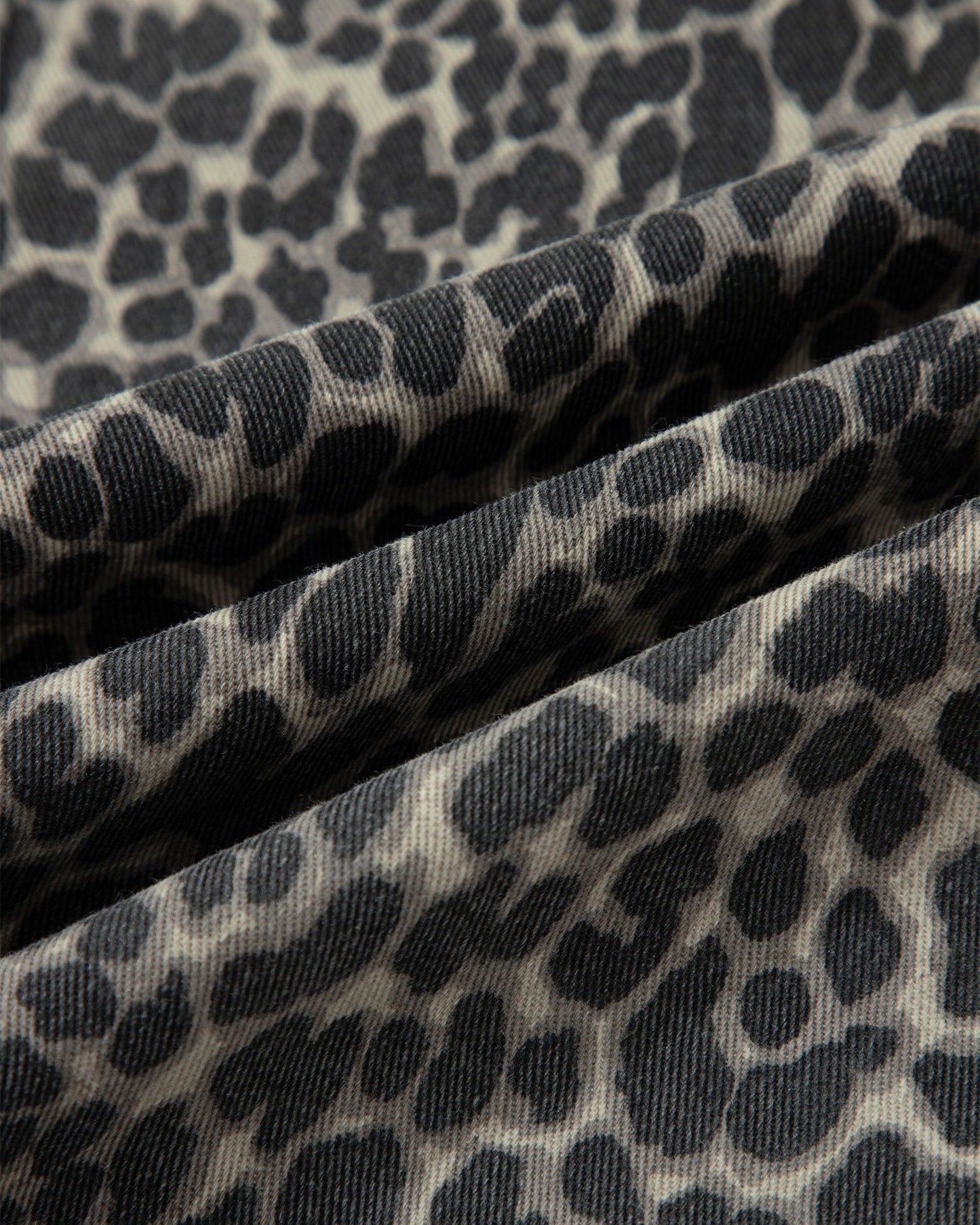 naeve leopard print Naeve Leopard Print High Waist Barrel Jeans view 5 (bottom) - shop at us.meeeshop