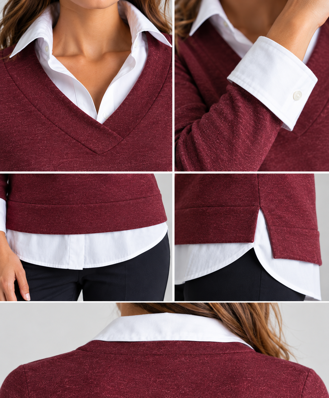 Buki Power Vee 'sweater' Sweatshirt - Wine