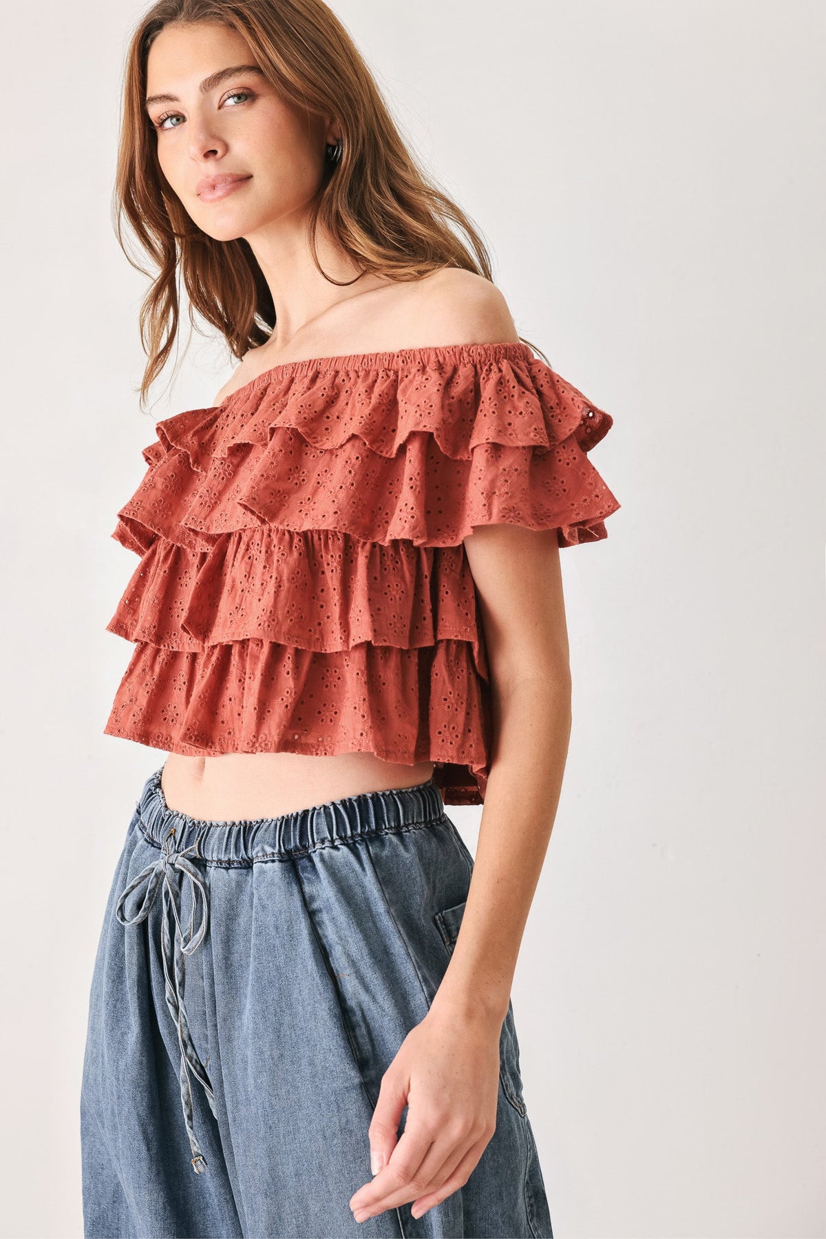 LOVELY EXISTENCE OFF SHOULDER TOP