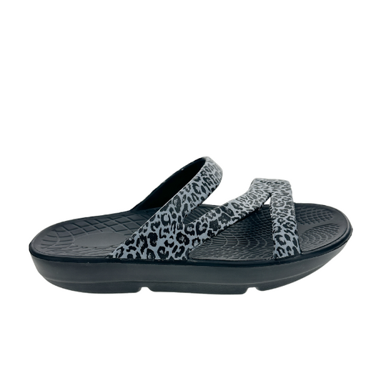 Sovella Active Recovery Sandals Women's PF Slide Black/Leopard