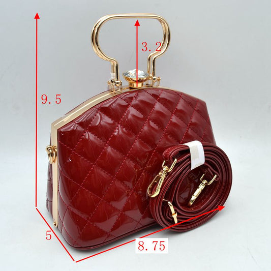 Madeline Love Quilted Top-handle Handbag with Detachable Shoulder Strap