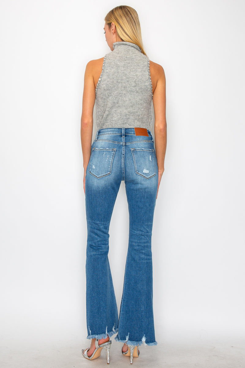 stellar high rise Stellar High Rise Flare Jeans view 17 (bottom) - shop at us.meeeshop