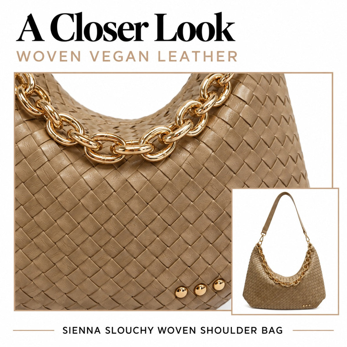 Sienna Slouchy Woven Shoulder Bag - New Colors!