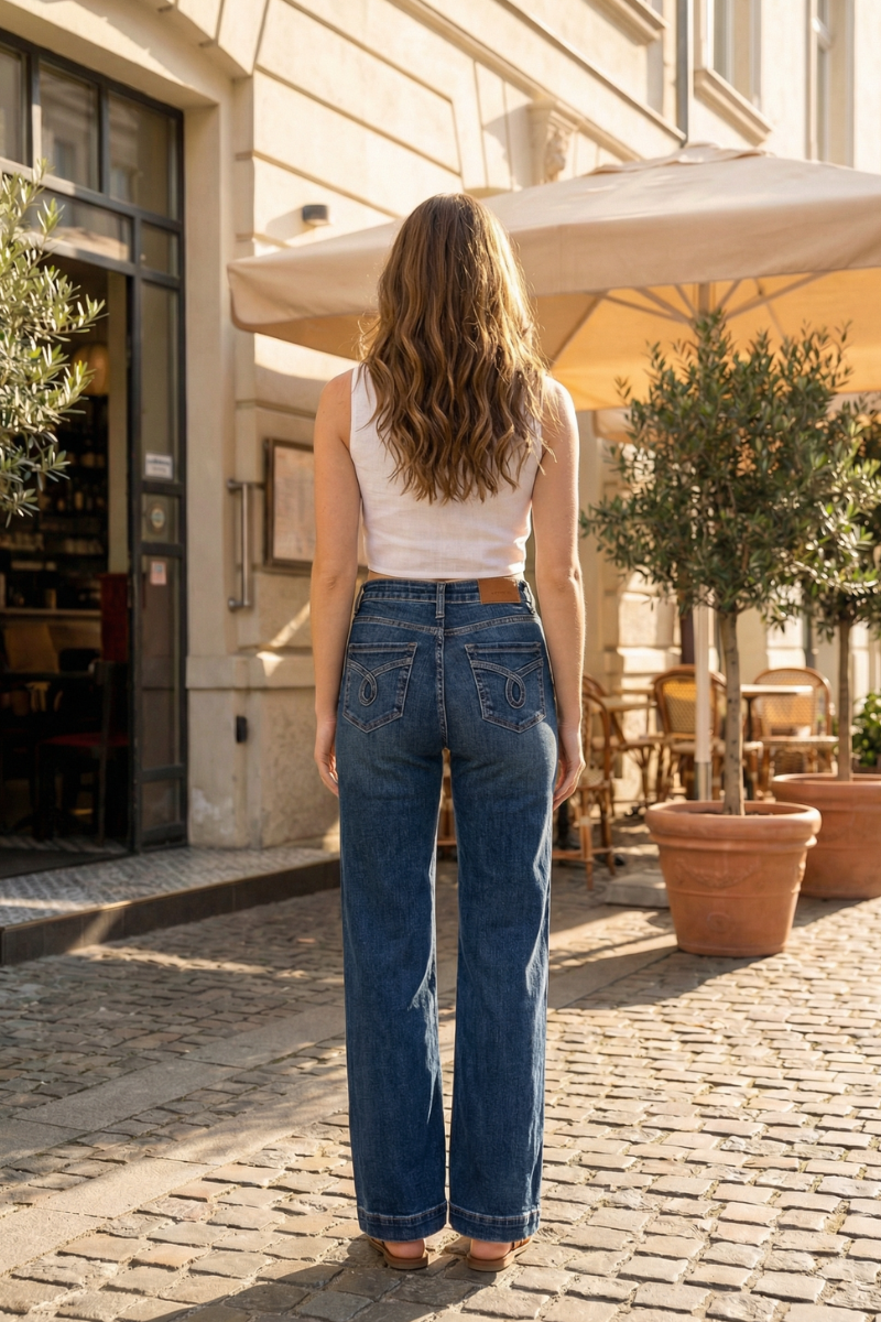 josephine tummy control Josephine Tummy Control High Rise Relaxed Holly Flare Jeans view 20 (bottom) - shop at us.meeeshop