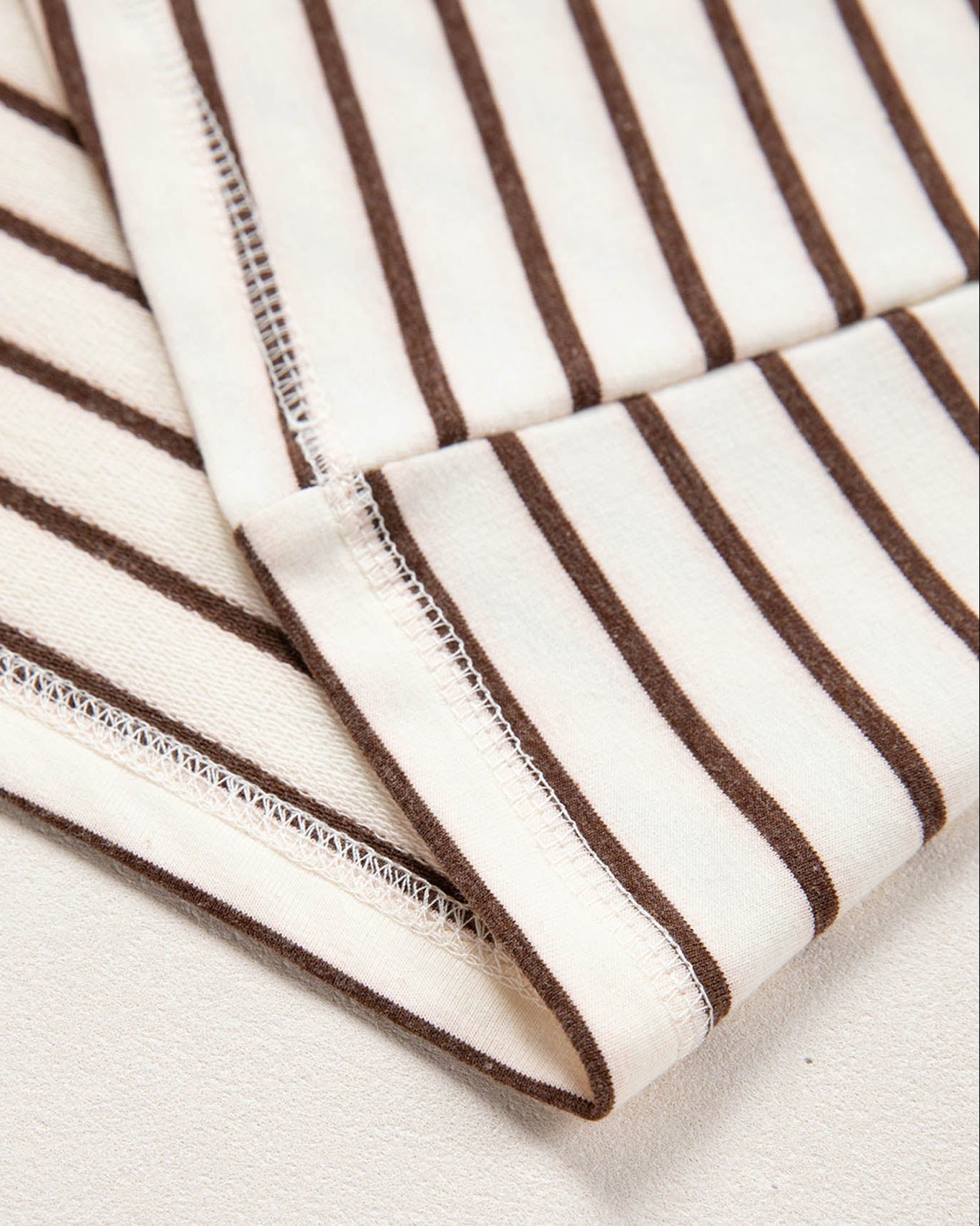serena stripe ribbed Serena Stripe Ribbed Round Neck Trim Loose Tank Top - Brown view 5 (top) - shop at us.meeeshop