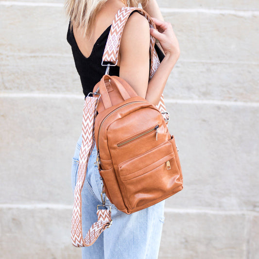 Alba Convertible Backpack Sling in Mauve view 2 (bag)