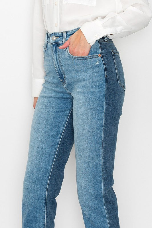Alexandra High Rise Straight Jeans (reg & Plus) in P-18 view 8 - High-Waisted - Plus Jeans (bottom)