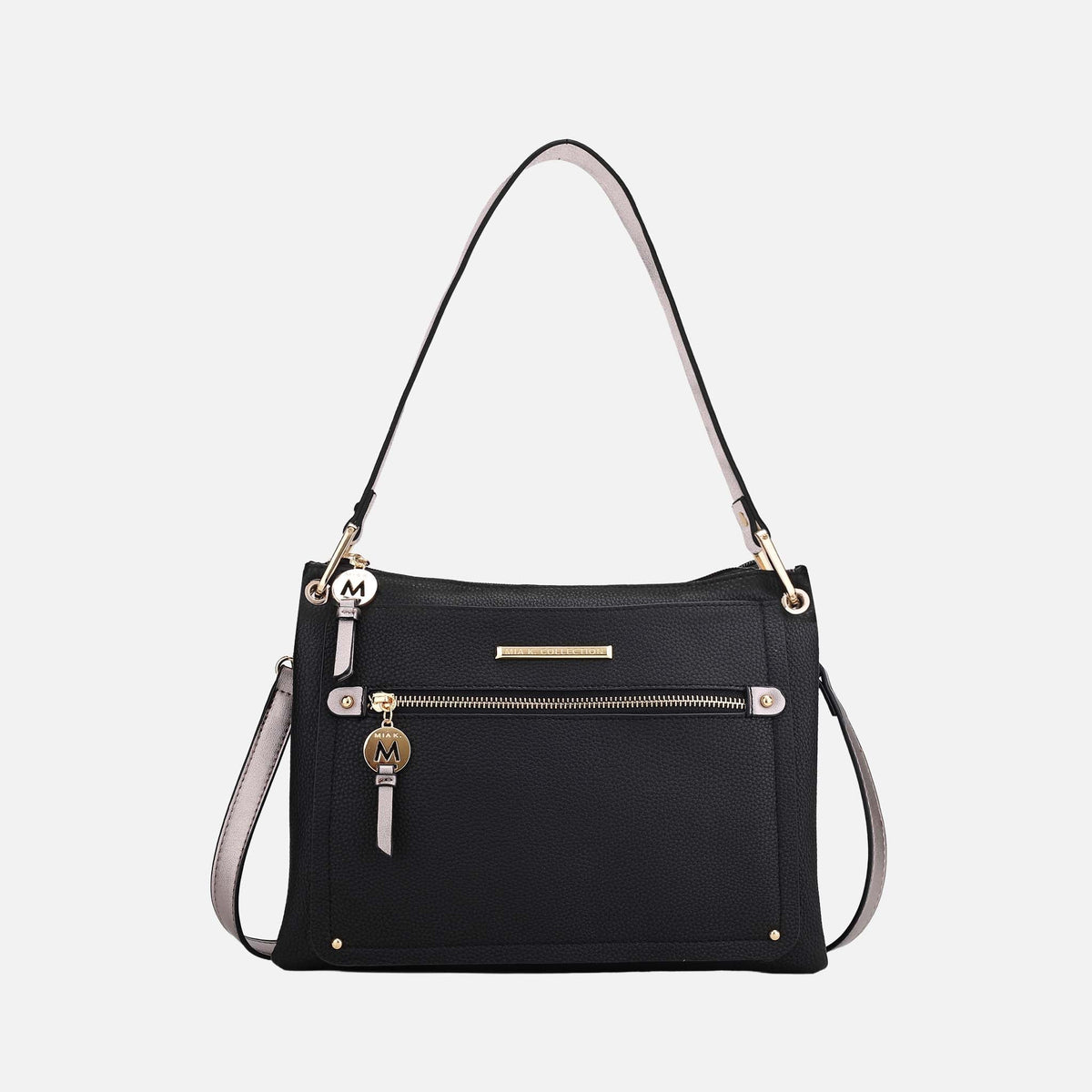 Aliyah Shoulder Bag in Charcoal Grey view 6 - Aaliyah Shoulder Bag
