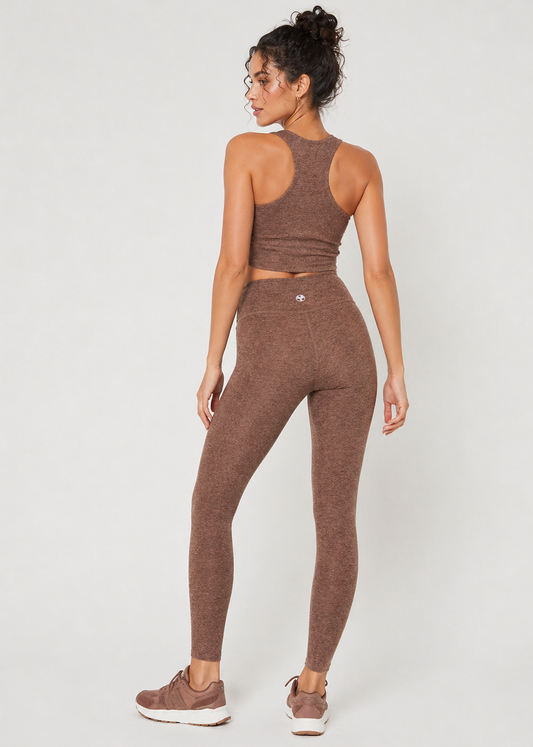 All Tied up Leggings Made in USA in Taupe view 2 - All Tied Up Company (bottom)