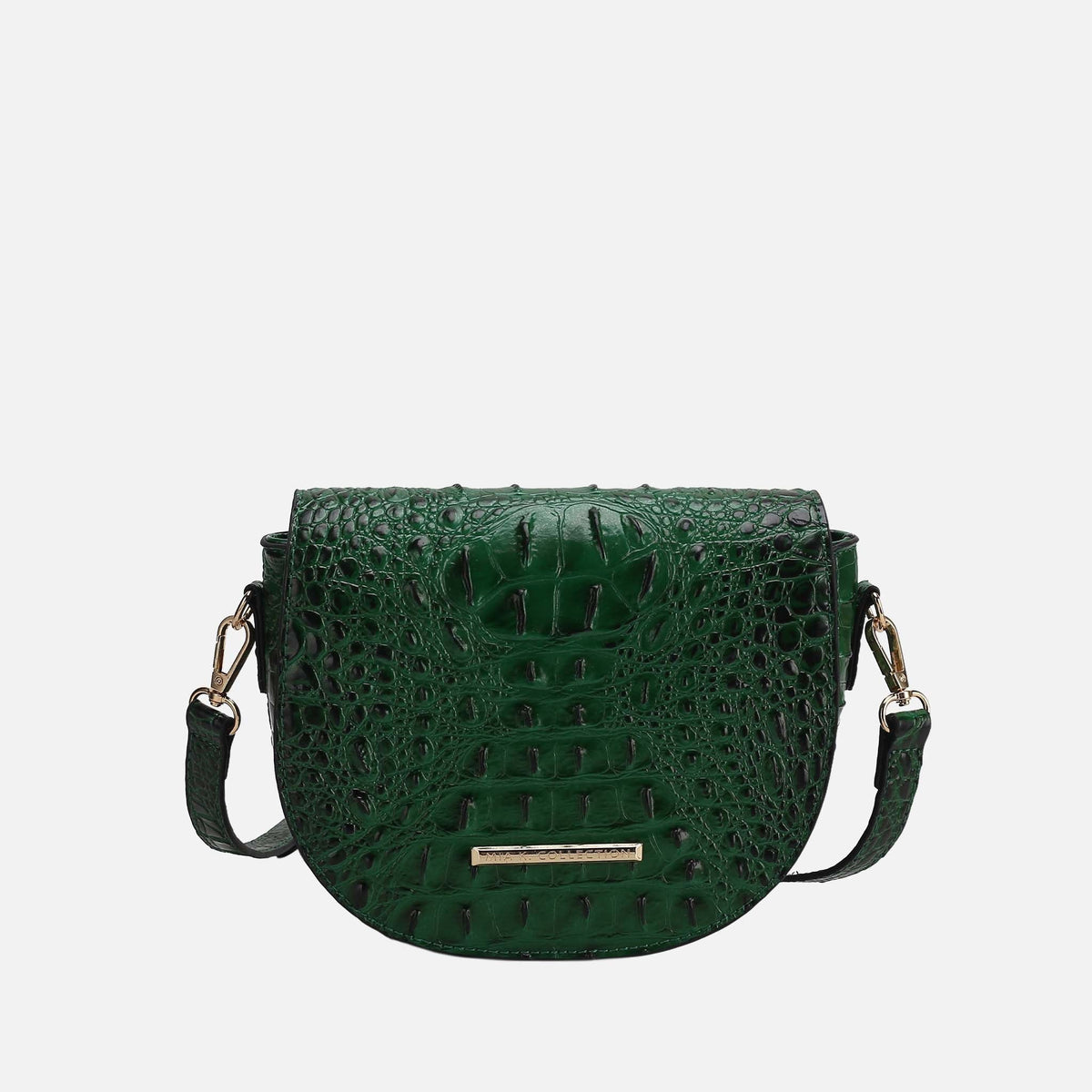 Amalia Solid Croc Crossbody Bag view 10 - Bag Crossbody