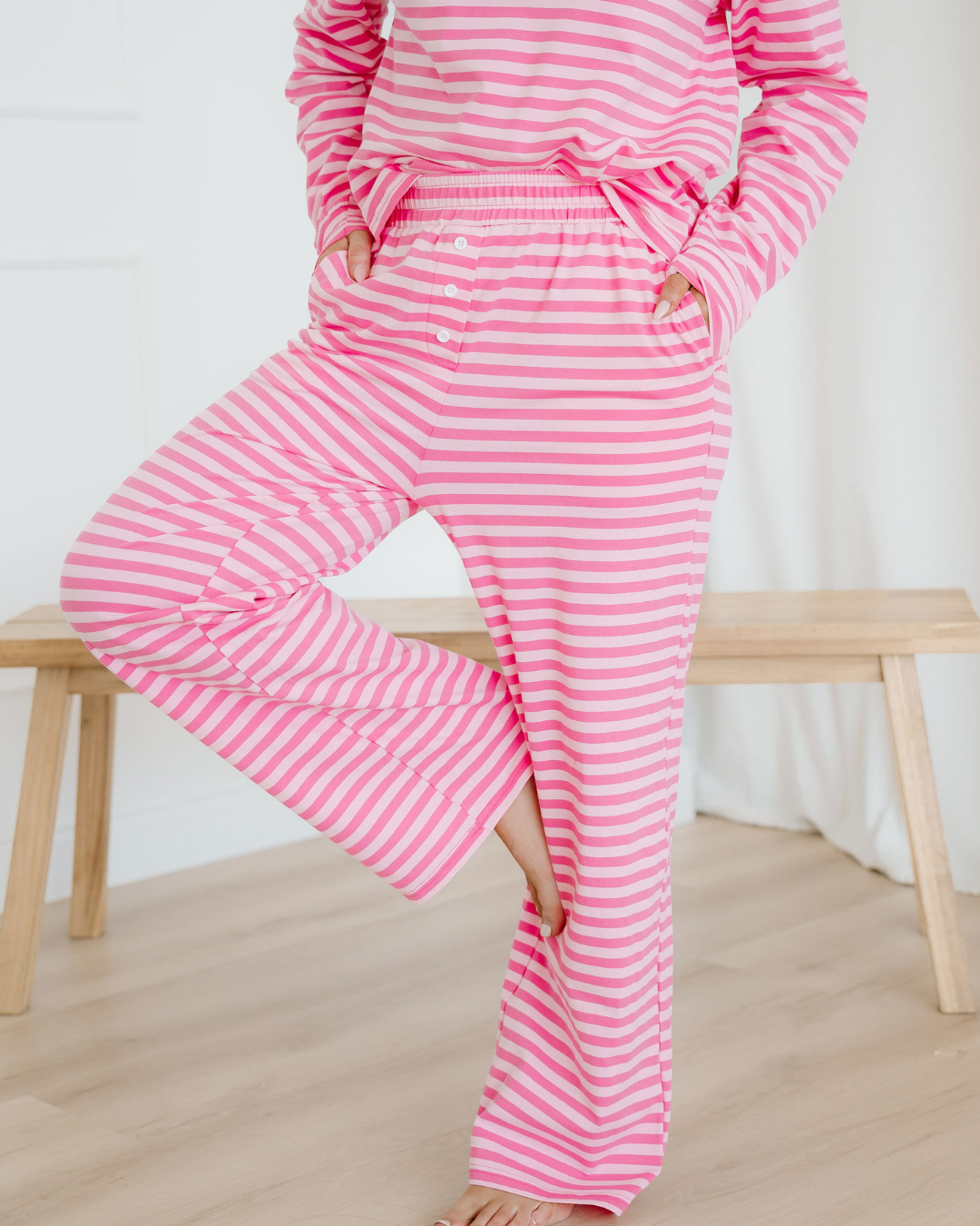 Amayah Buttoned Straight Pants Two Piece Set view 9 (bottom)