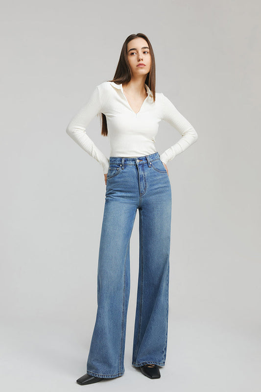 Angeles High Rise Baggy Jeans Hj103 in I Will Follow view 2 - High-Waisted - Angels Jeans High Rise (bottom)