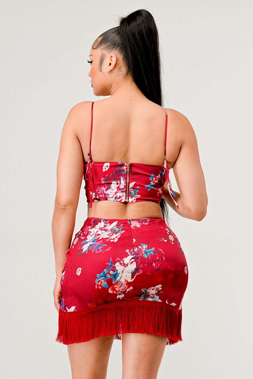 Athina Kimono Floral Print Mini Dress Top view 10 - Top Dress