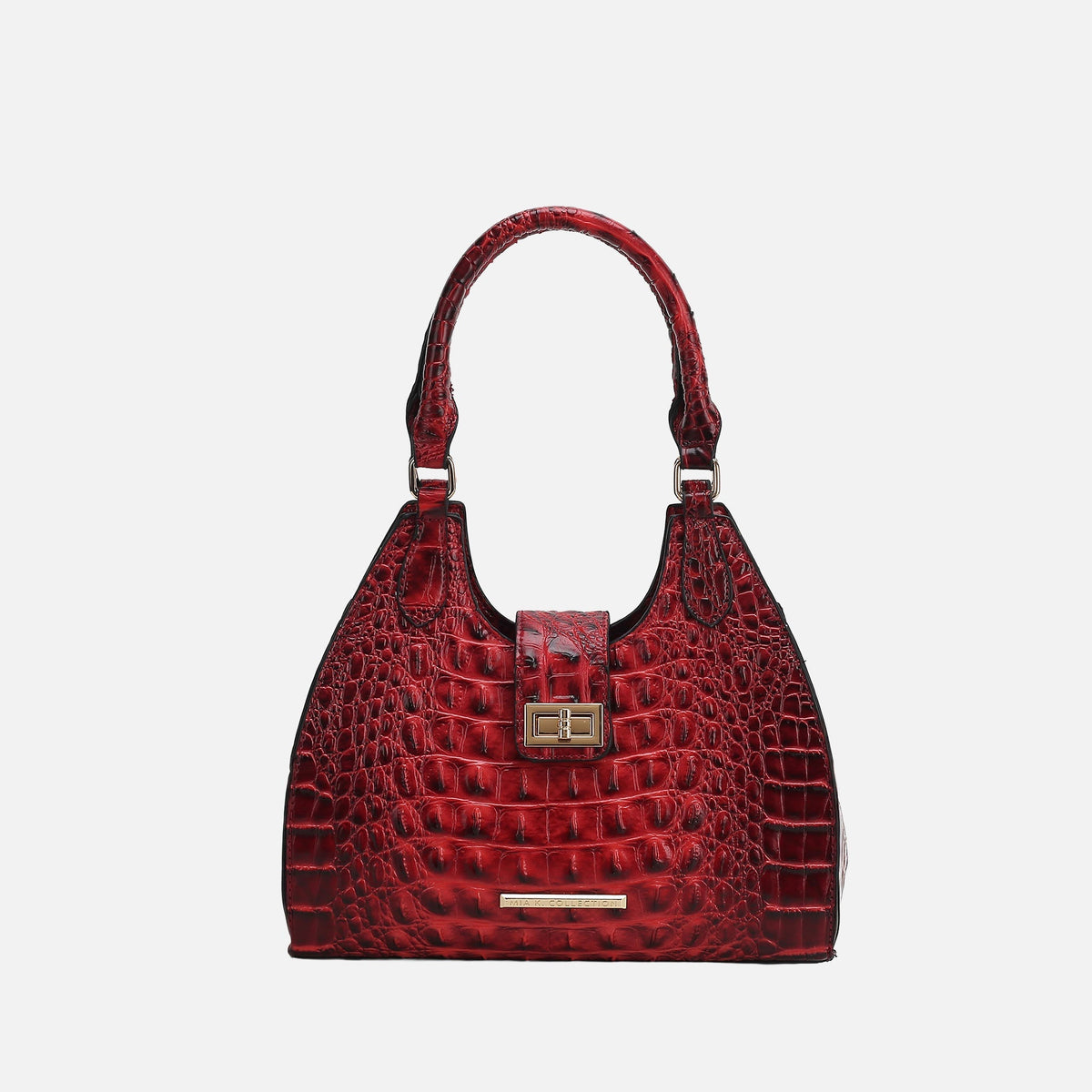 Ava Croc Tote Bag in Croco Green view 4 - Bag Tote