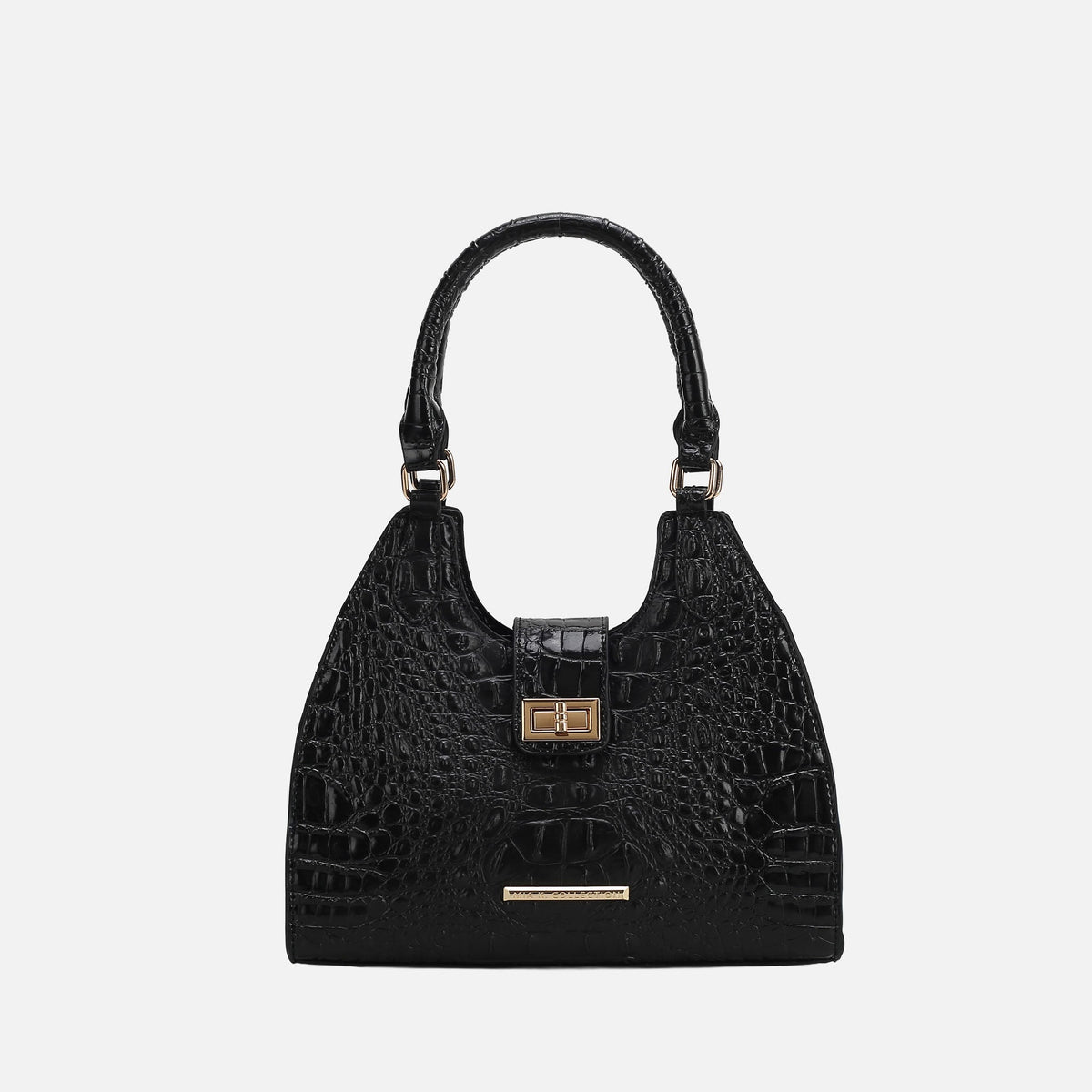 Ava Croc Tote Bag in Croco Purple view 5 - Bag Tote