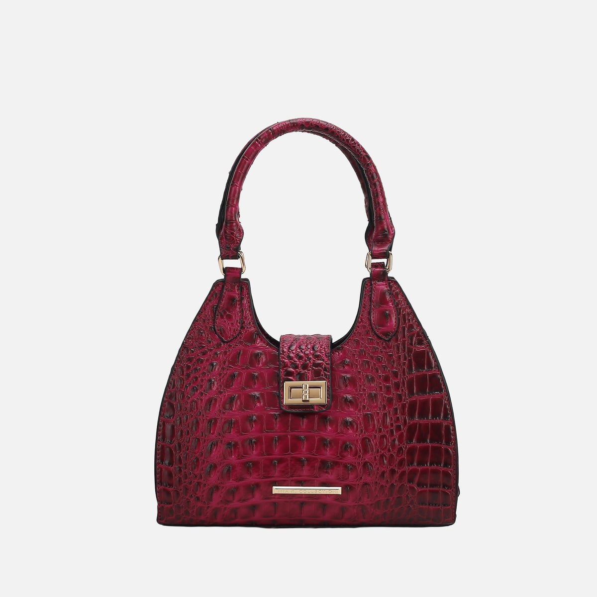 Ava Croc Tote Bag in Croco Taupe view 8 - Bag Tote