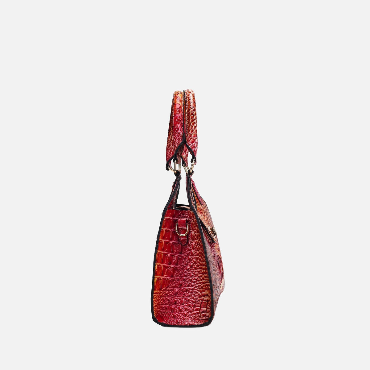 Ava Gradient Croc Tote Bag in Croc Pink view 4 - Bag Tote