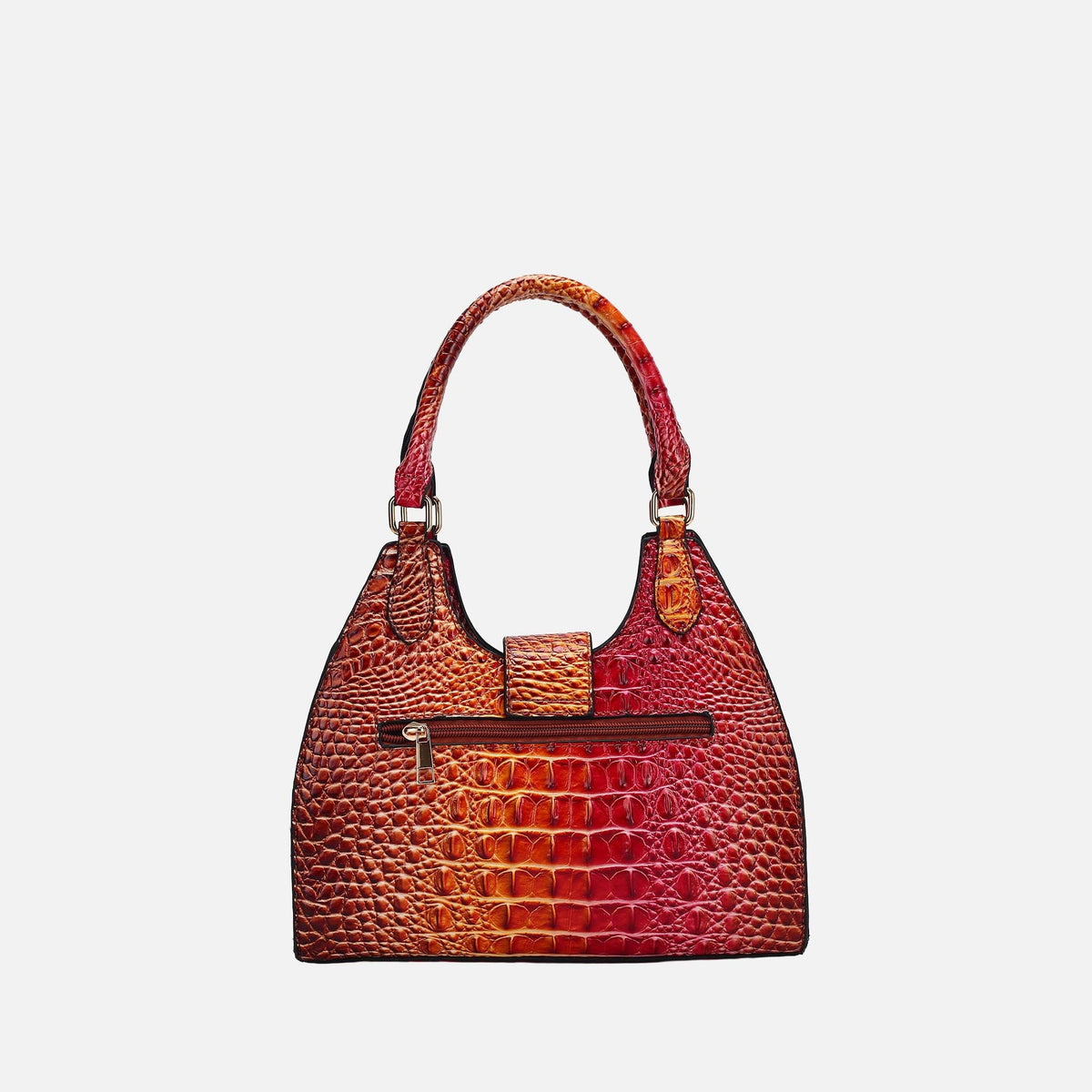 Ava Gradient Croc Tote Bag in Cror Blue view 3 - Bag Tote