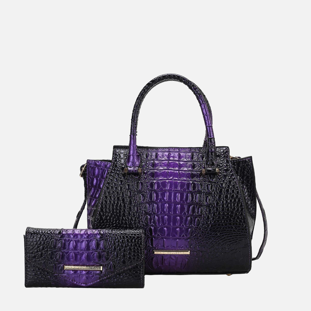 Bently Croc-embossed Tote and Set view 5 - Set Tote (one-piece)