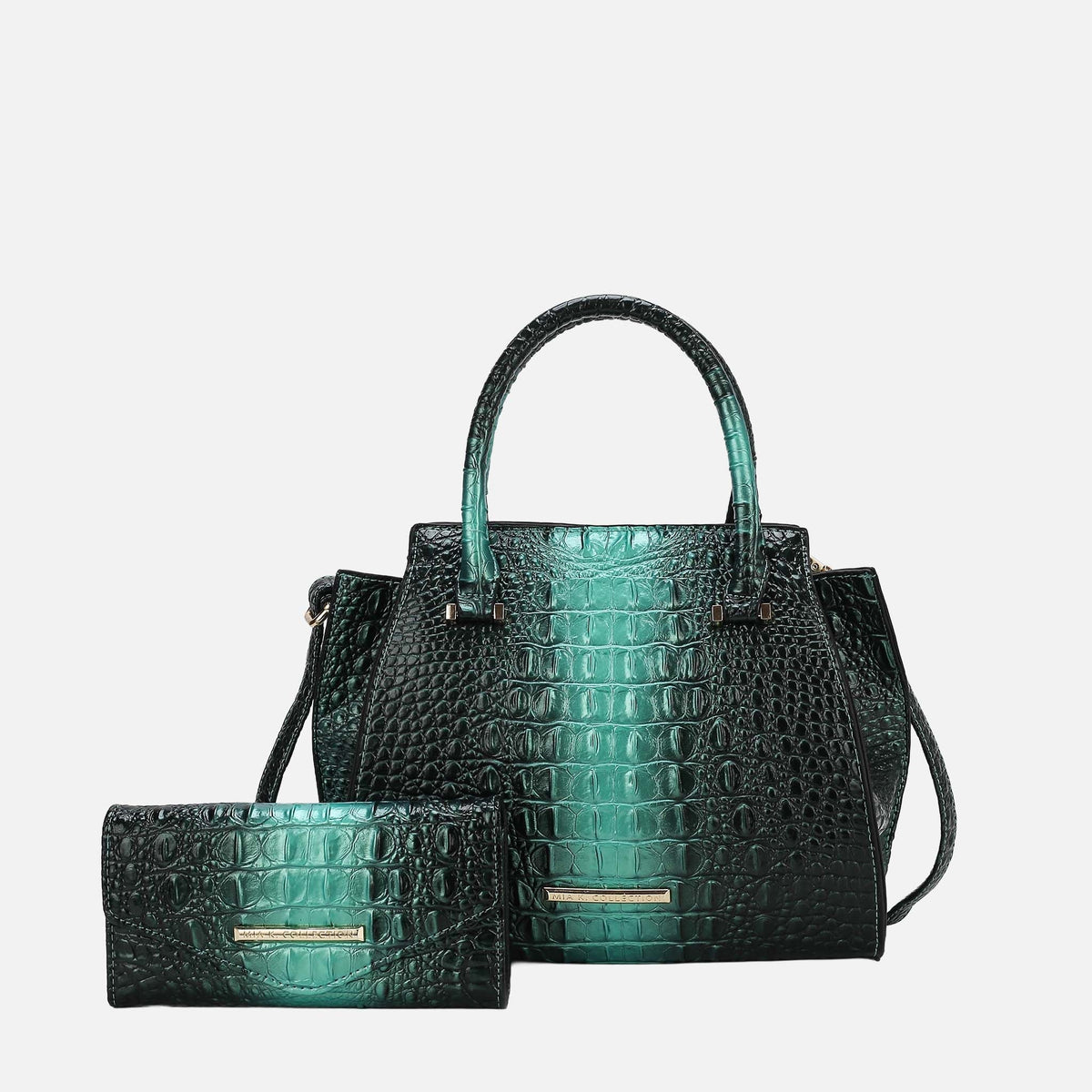 Bently Croc-embossed Tote and Set view 6 - Set Tote (one-piece)