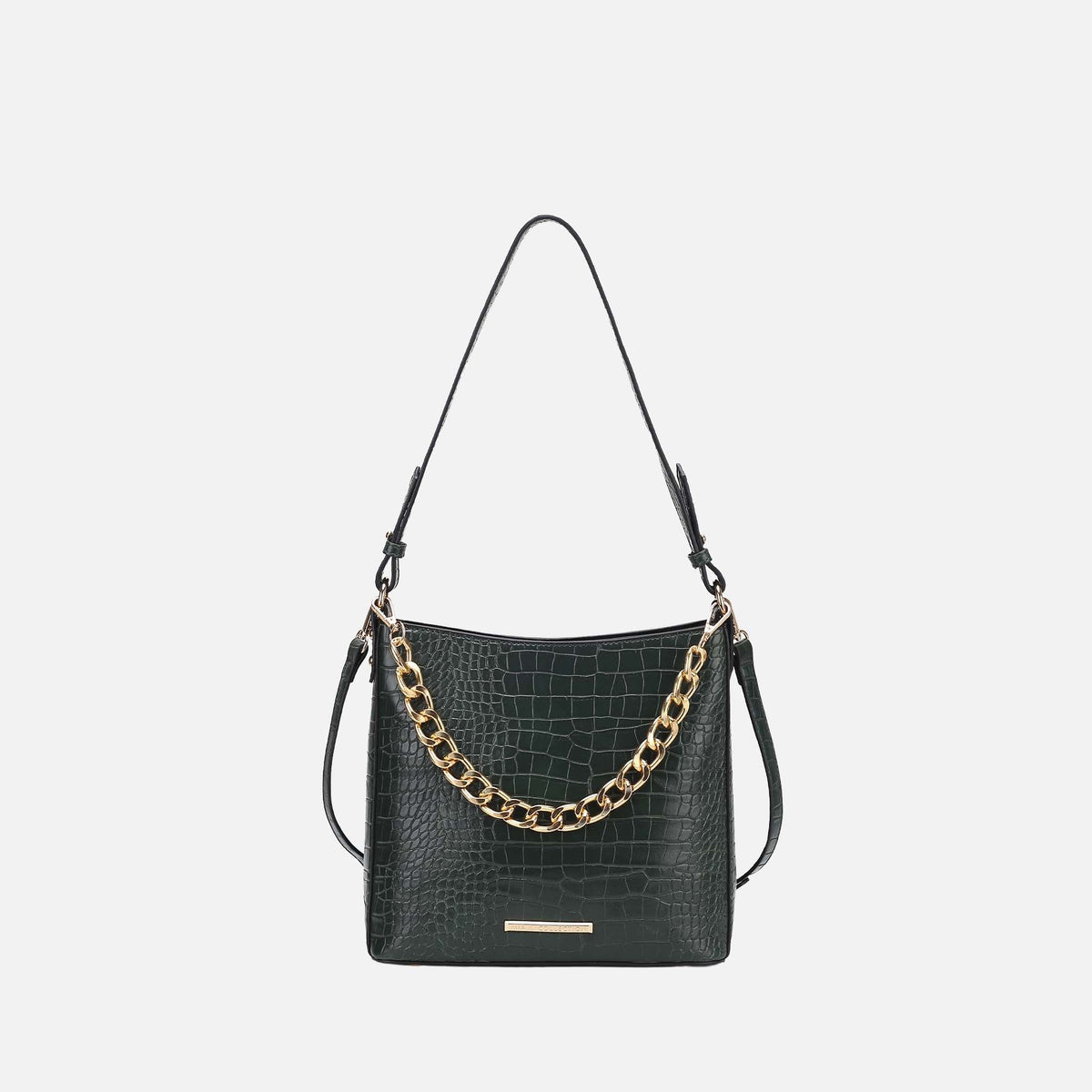 Bizzy Embossed Shoulder Bag in Taupe view 11