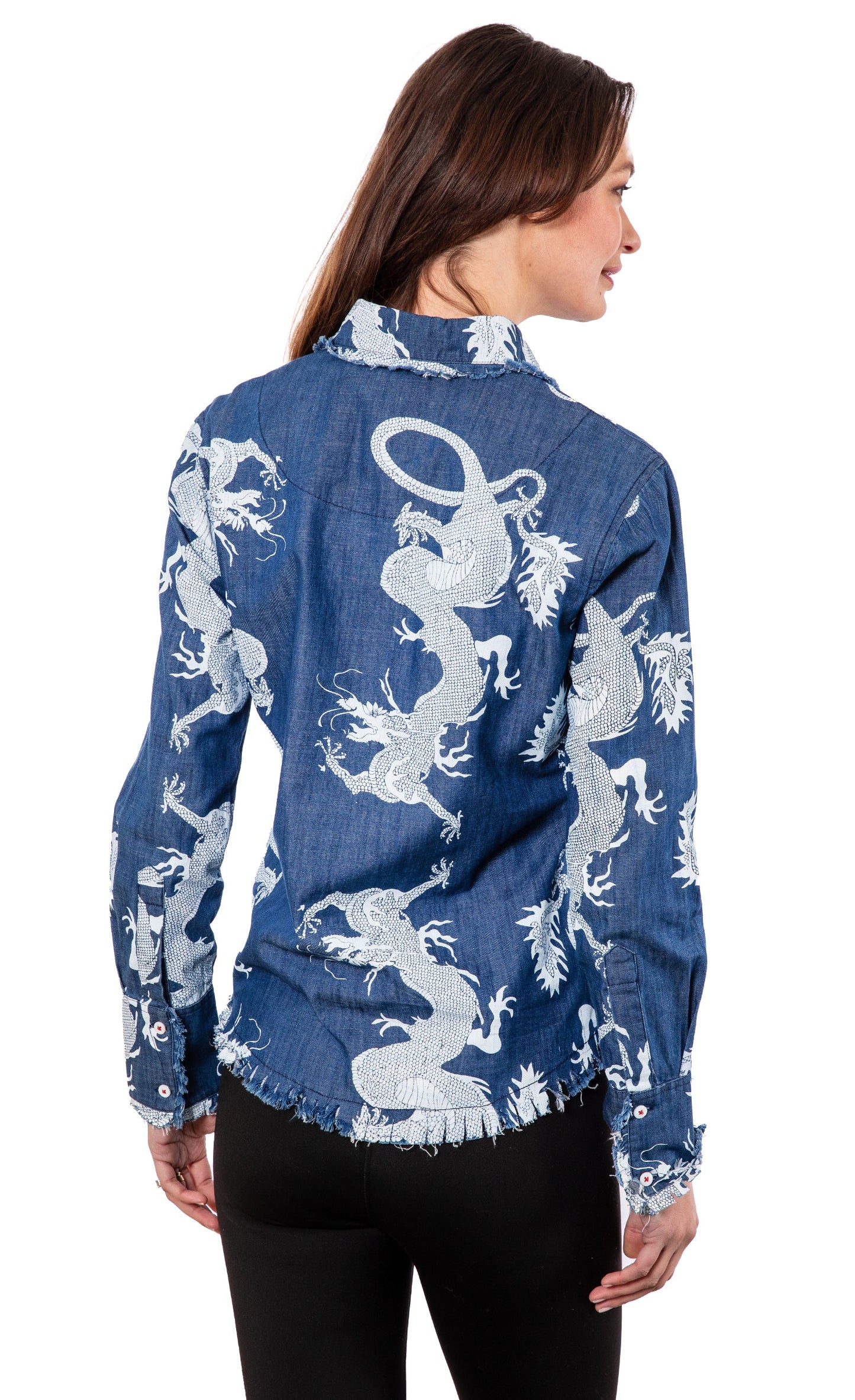 Blue Dragon Denim Cape Cod Top in L view 4 - Blue Dragon Codex
