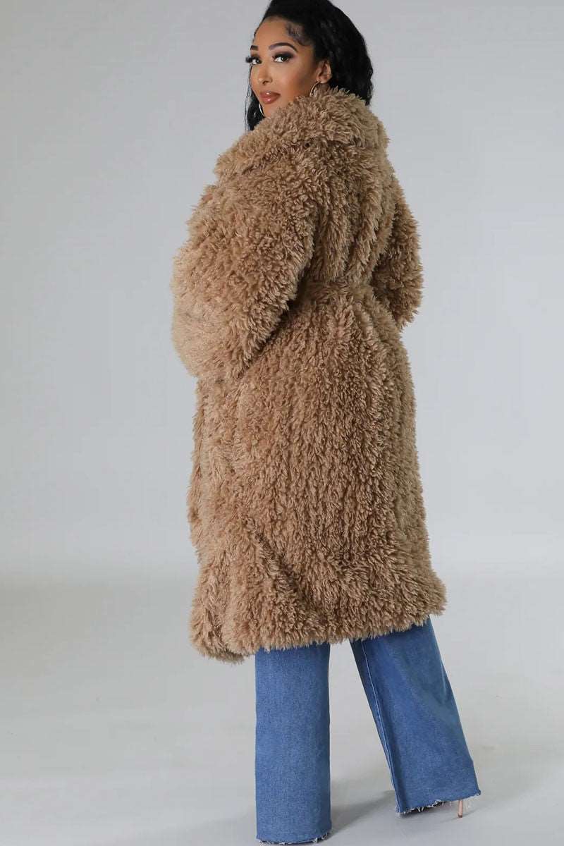 Blush Snowfall Fur Winter Heavy Jacket view 7 - Fall Wardrobe Essential (layer)