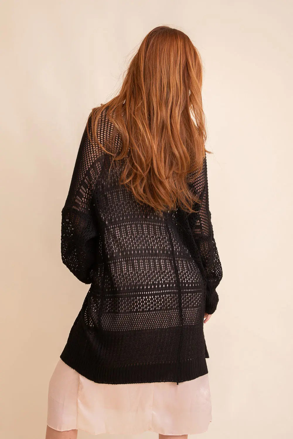 Boho Clothing and Accessories Knit Netted Cardigan ❤️ Top view 8 - Boho Style - Boho Style Cardigan