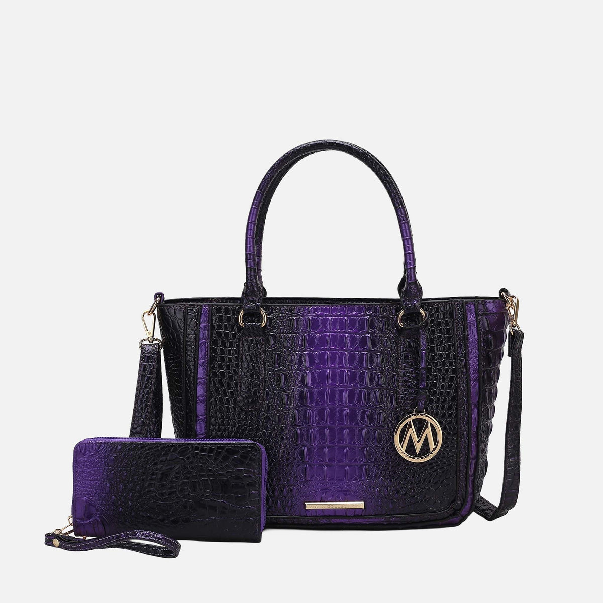 Bonnie Croc-embossed Handbag and Set view 6 - Set Handbag (one-piece)