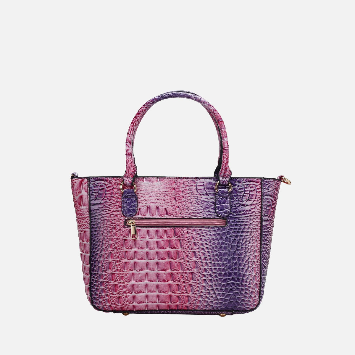 Bonnie Gradient Croc Shoulder Bag and Set in Coral Blue view 3 - Set Bag (one-piece)