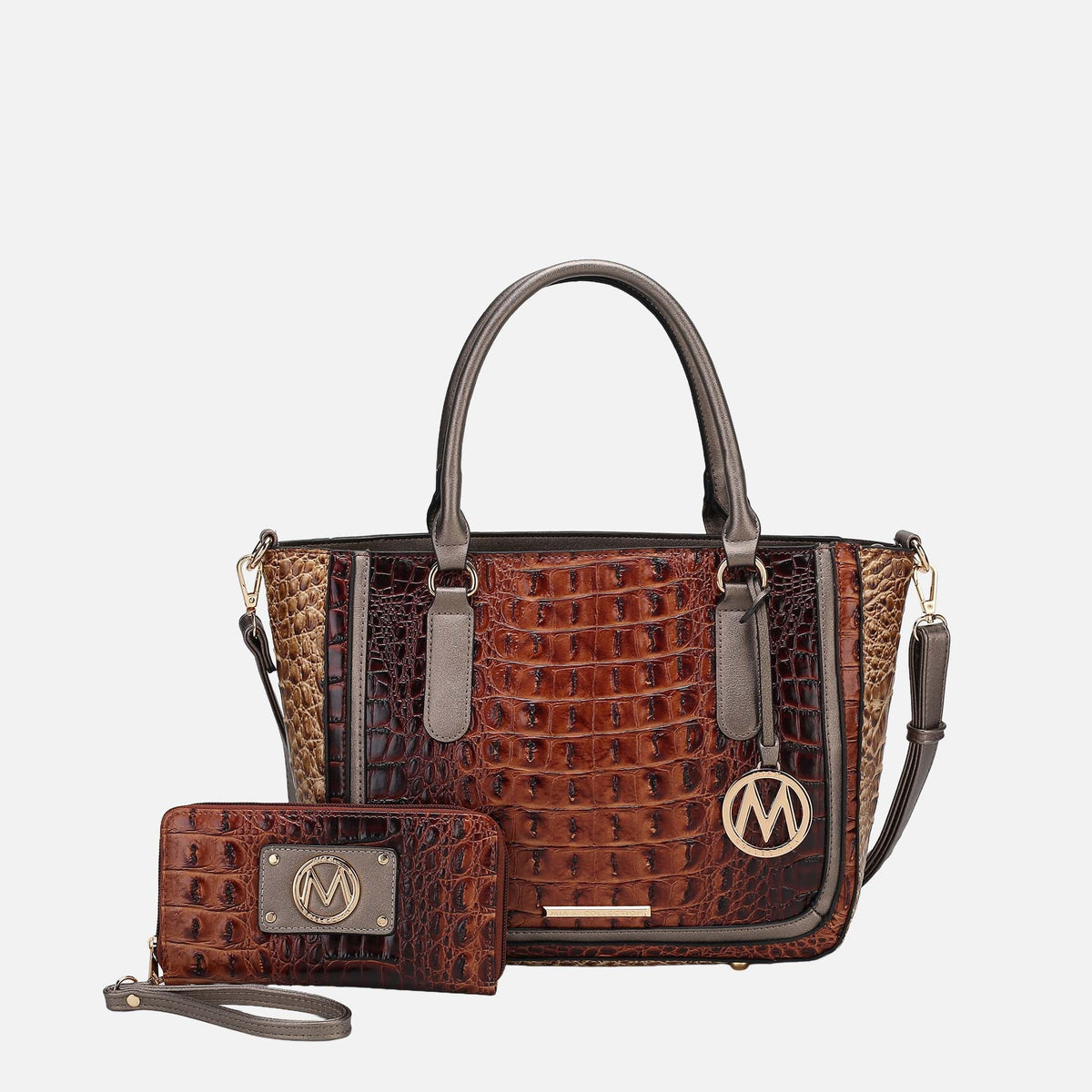 Bonnie Shoulder Bag and Set in Croco Fuchsia view 3 - Bonnie Shoulder Bag Prada (one-piece)