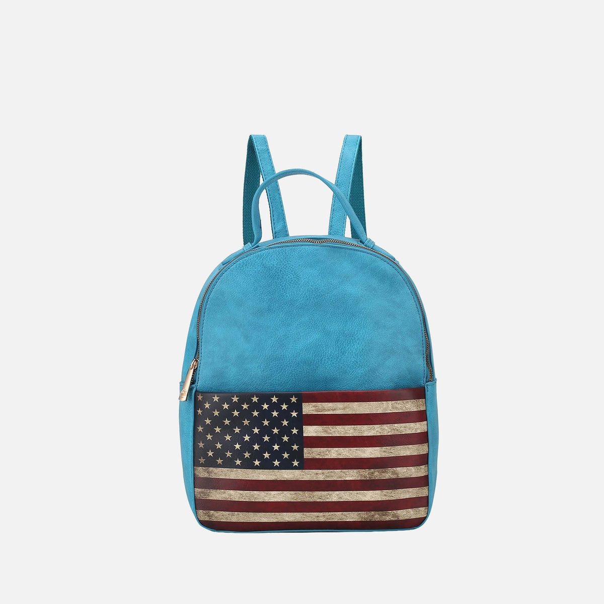 Briella Flag Print Backpack Handbag in Burgundy view 3
