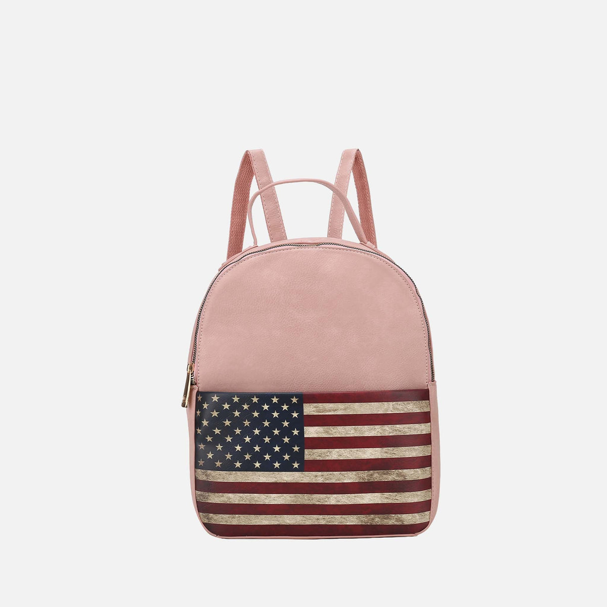 Briella Flag Print Backpack Handbag in Navy view 6