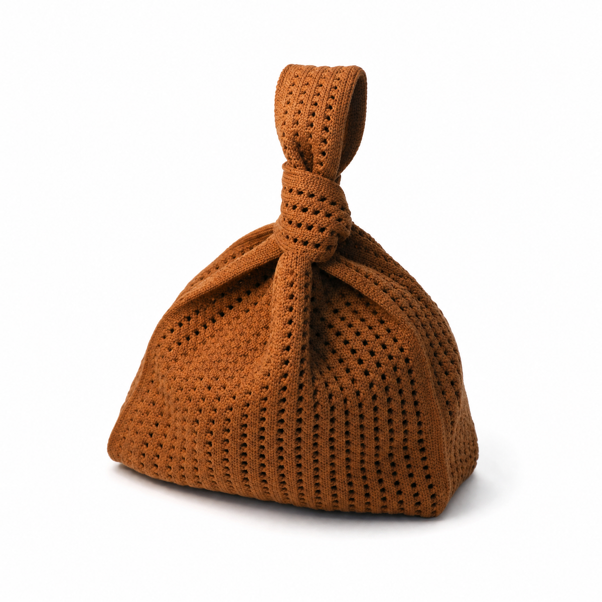 Brown Crochet Handbag view 4 - Brown Crochet Bag