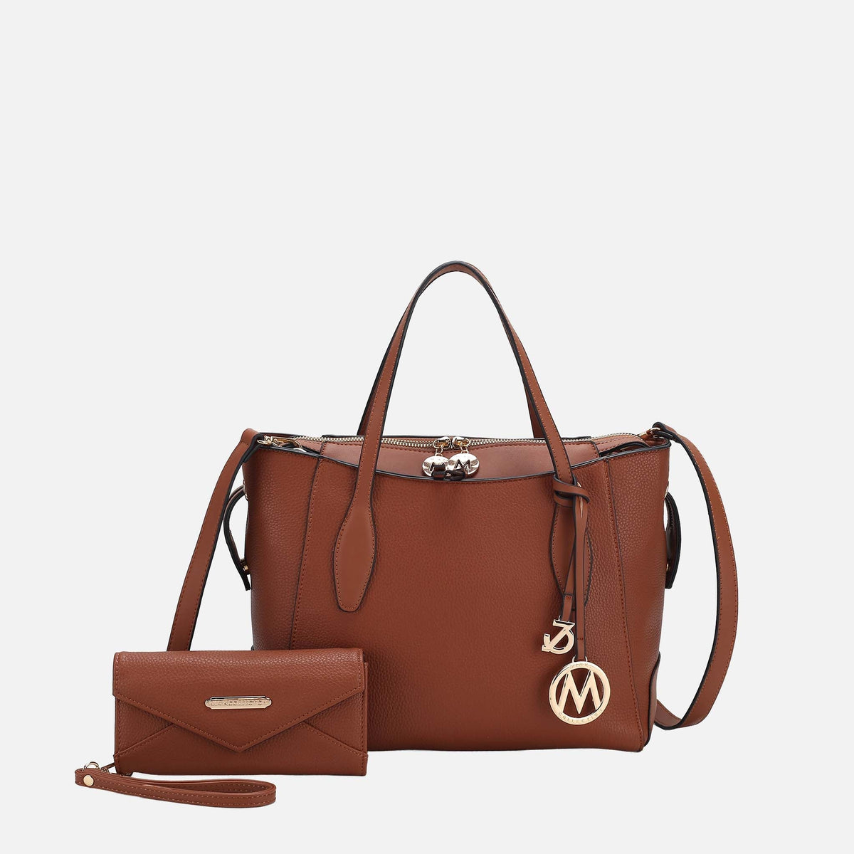 Bruna Tote Bag and Wallet Set in Pewter view 8 (one-piece)