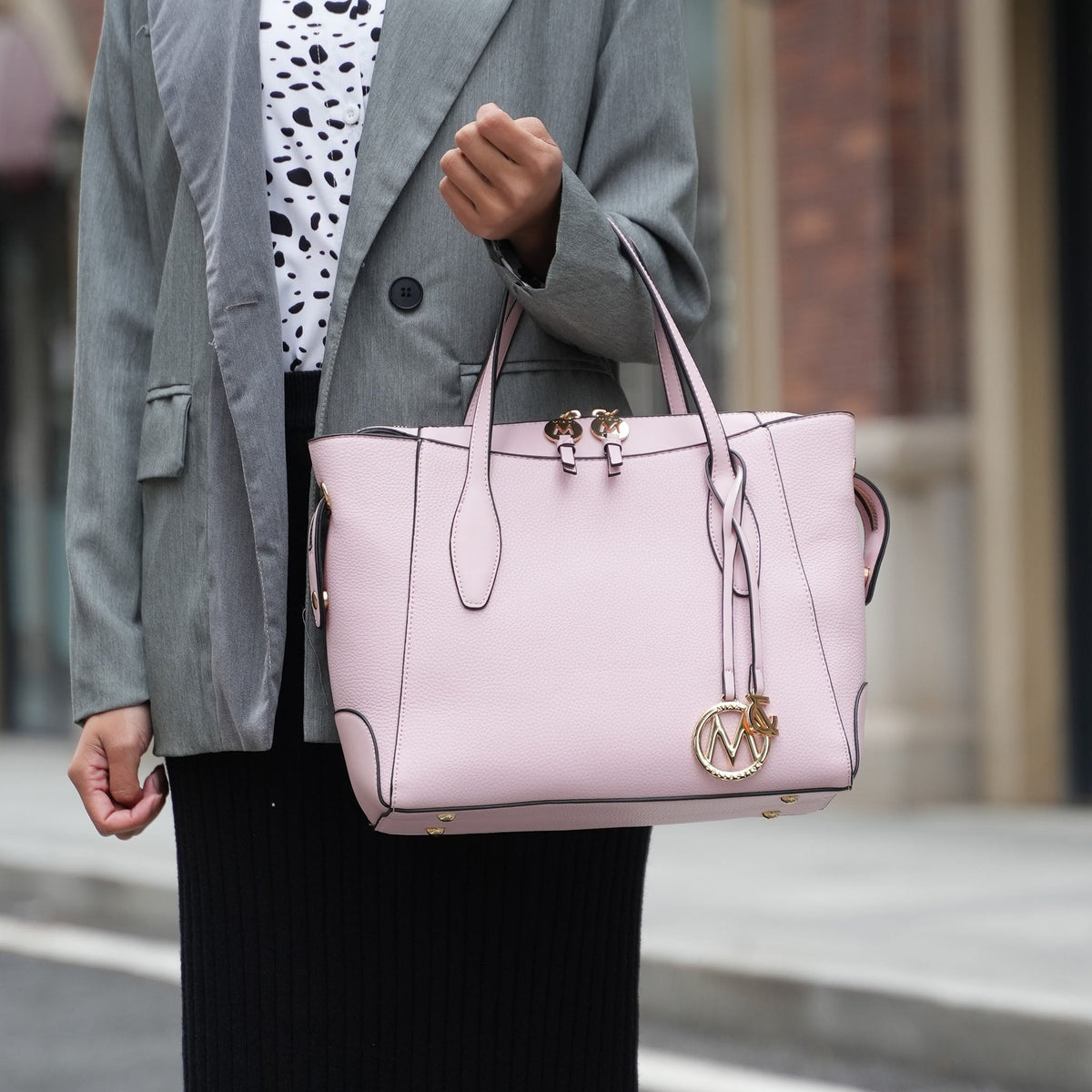 Bruna Tote Bag and Wallet Set in Tawny view 2 (one-piece)