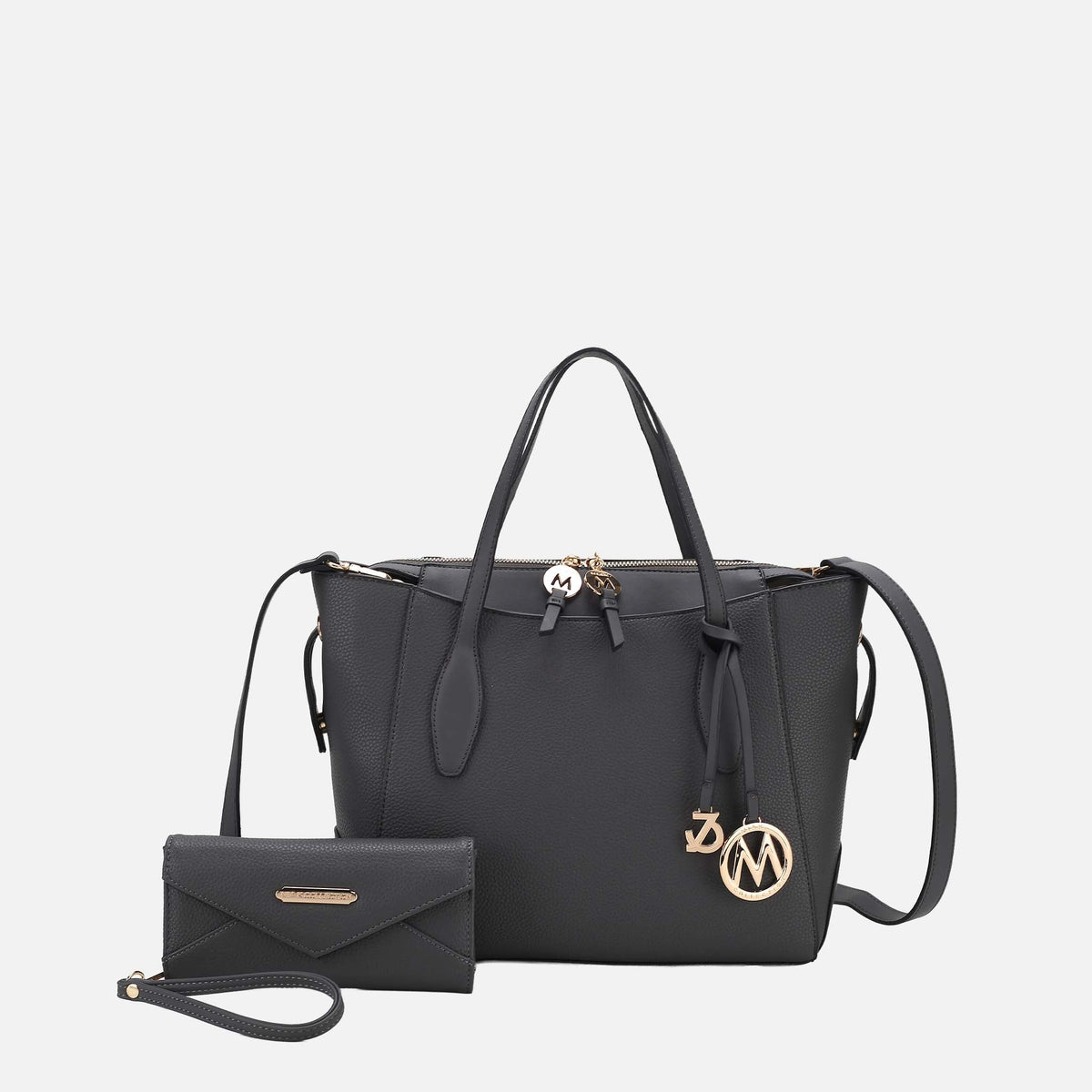Bruna Tote Bag and Wallet Set in Wine view 9 (one-piece)