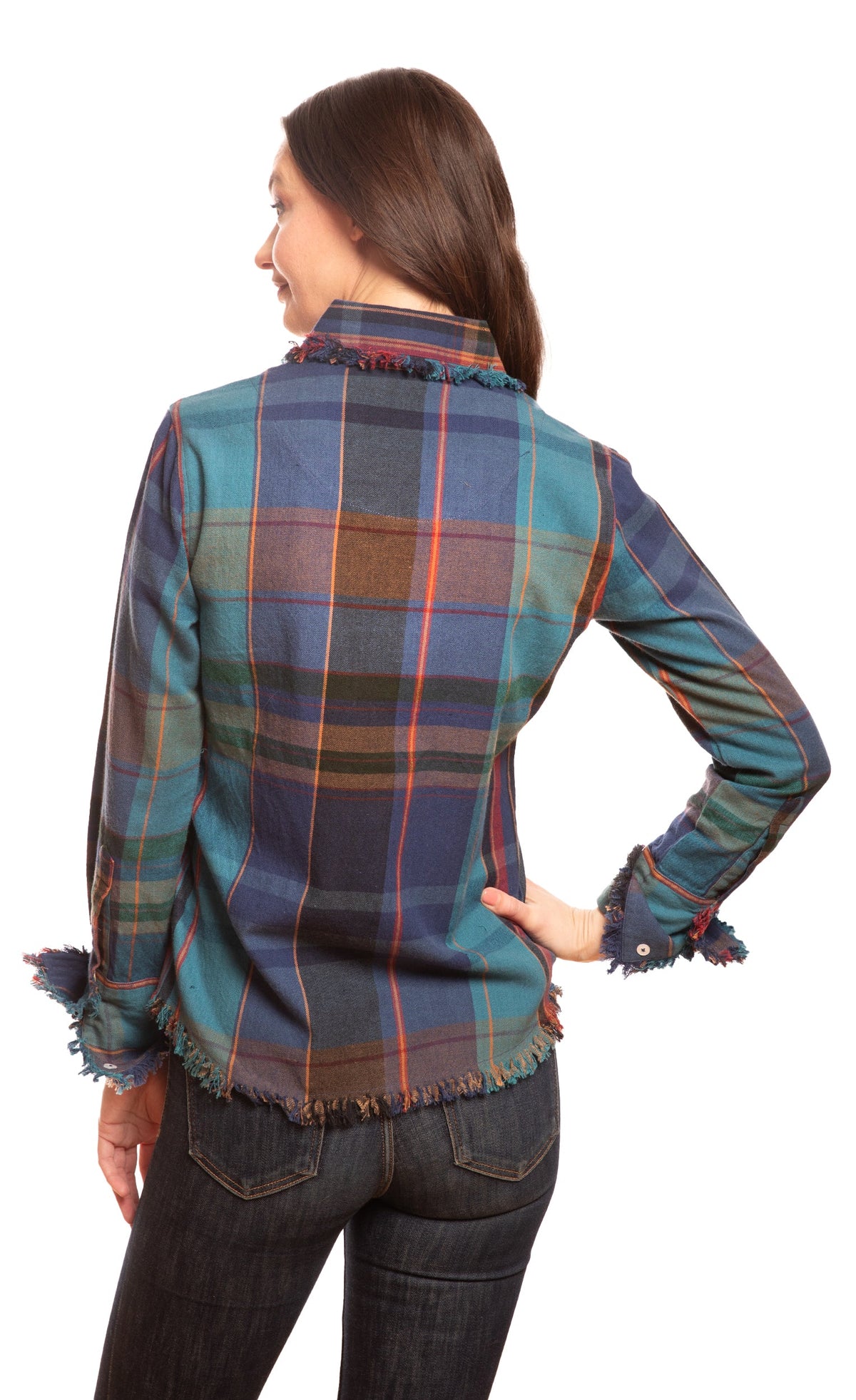 Cape Cod Top Blue and Violet Yarn-dyed Plaid in L view 4 - Cape Cod Top Things To Do