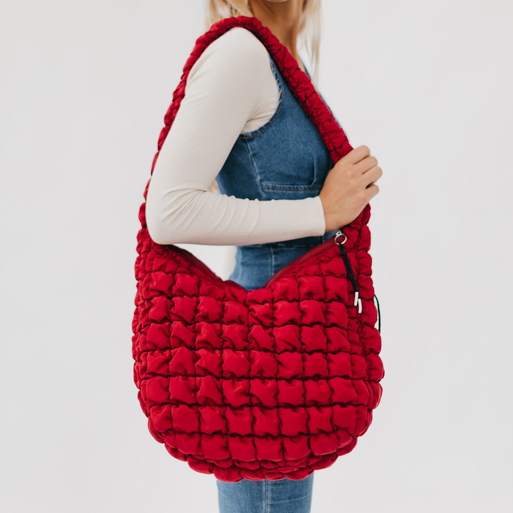 Carmen Quilted Hobo Tote Bag view 29