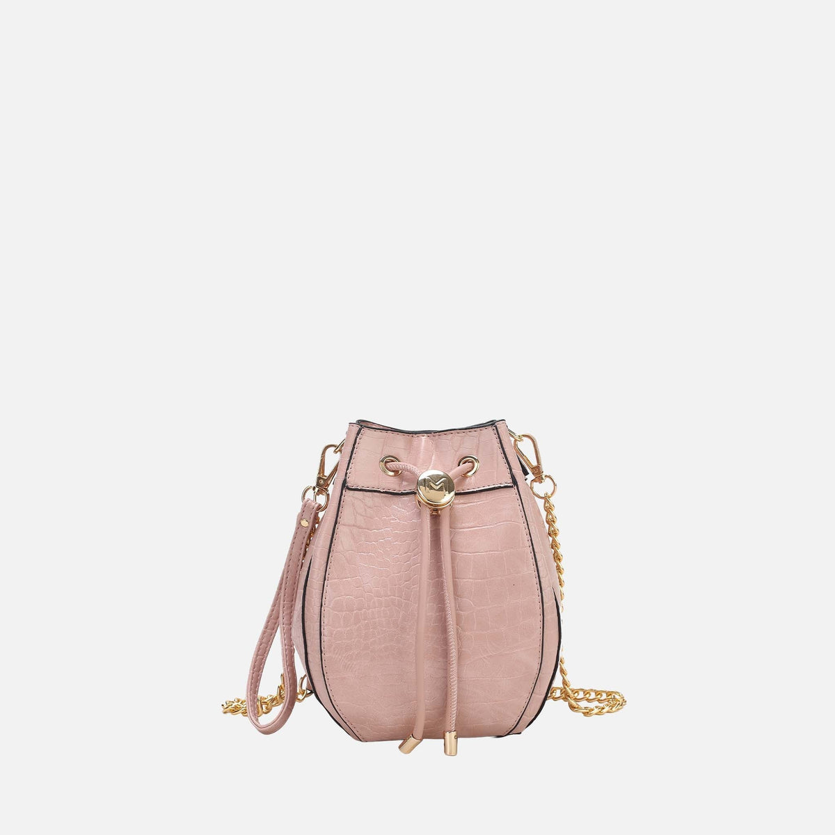 Cassidy Embossed Bucket Bag in Grey view 3