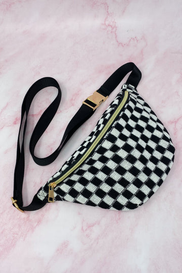 Check Yourself Belt Sling Bag in Brown view 2 - Check Yourself.Shoulder Bag