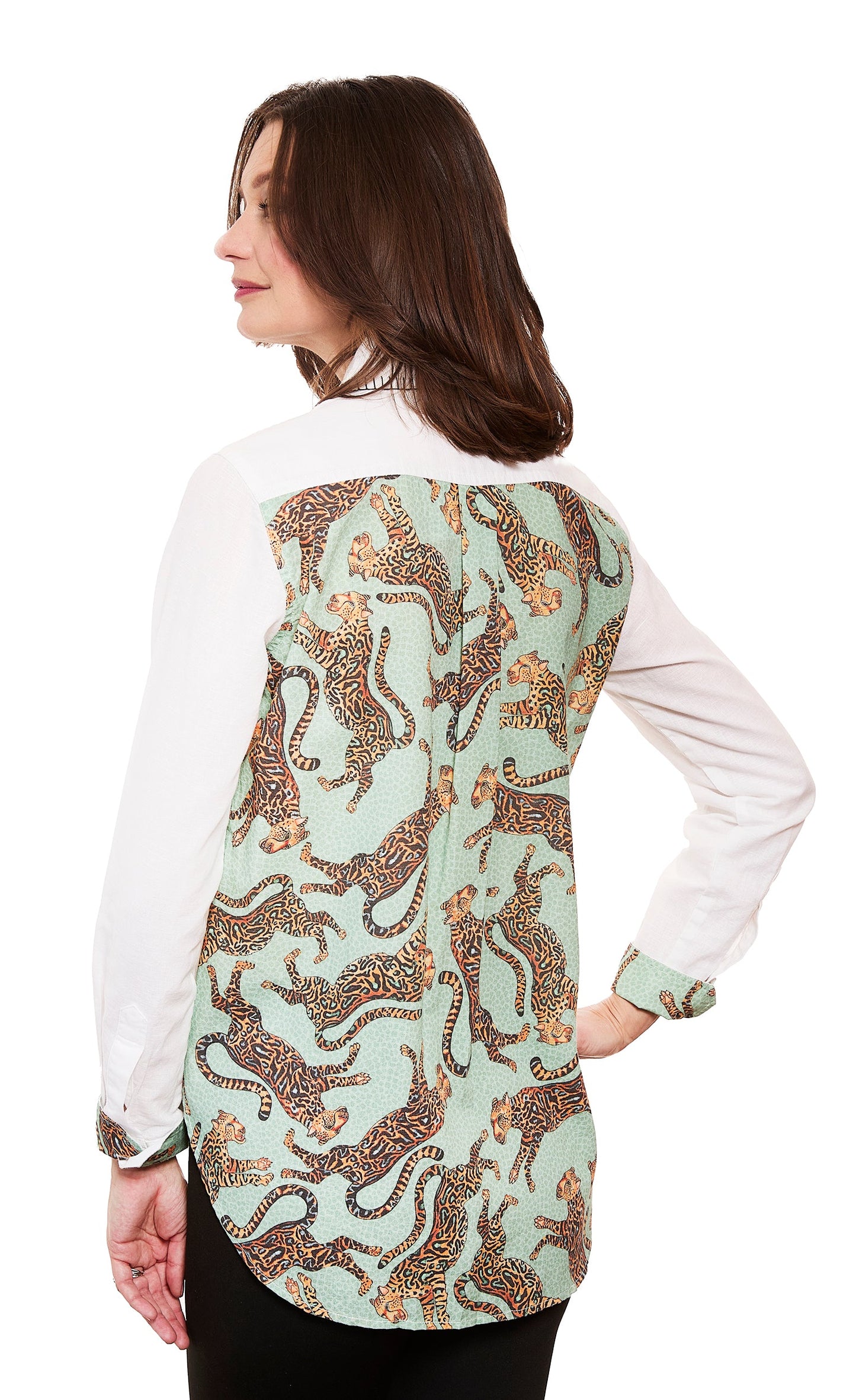 Chesapeake Top with Cheetah Back Panel in S view 2 - Panel Top