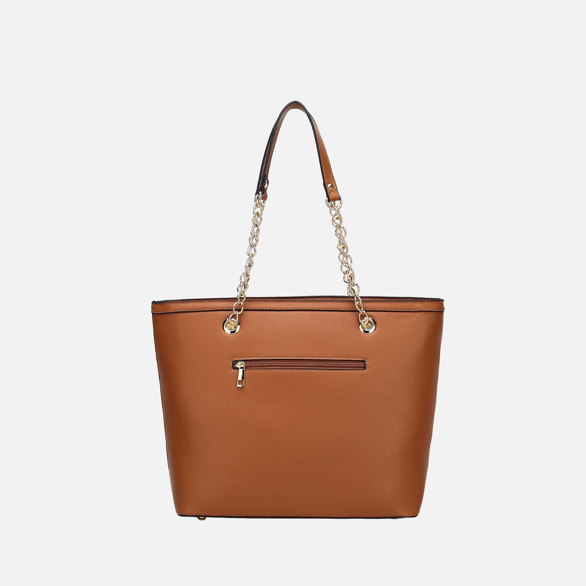 Chiari Tote Bag and Wallet Set in Chocolate view 3 - Chiara Tote Bag (one-piece)