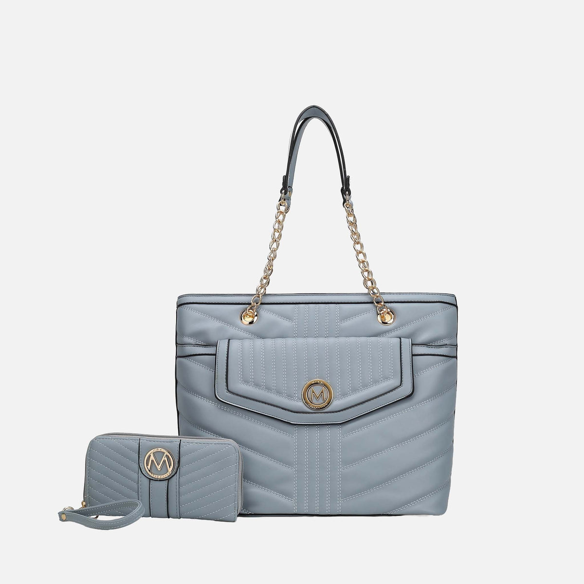 Chiari Tote Bag and Wallet Set in Seafoam view 10 - Chiara Tote Bag (one-piece)