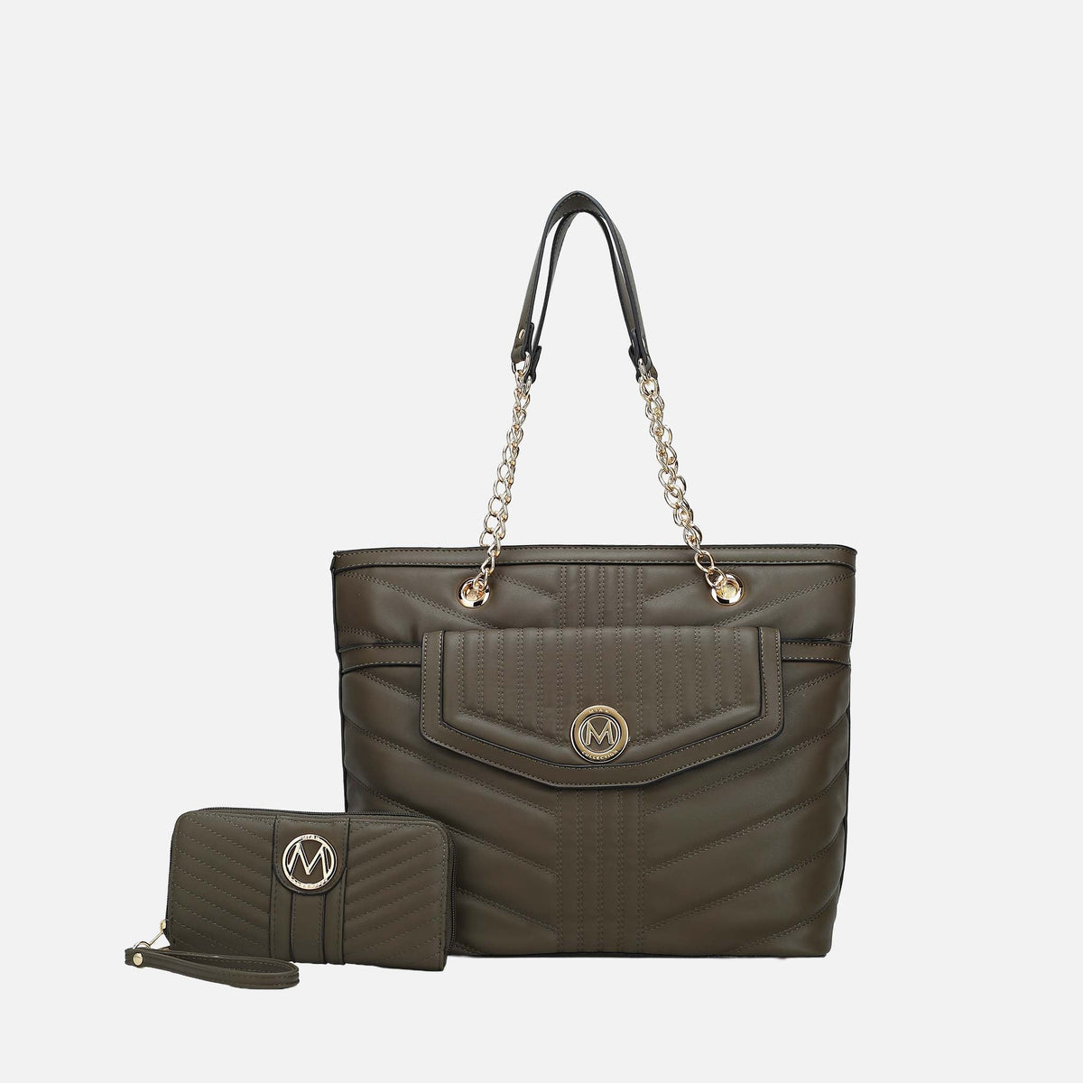 Chiari Tote Bag and Wallet Set in Wine view 12 - Chiara Tote Bag (one-piece)