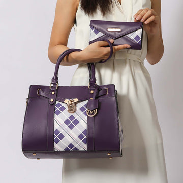 Christine Shoulder Bag and Wallet Set in Burgundy view 2 - Christina Shoulder Bag (one-piece)